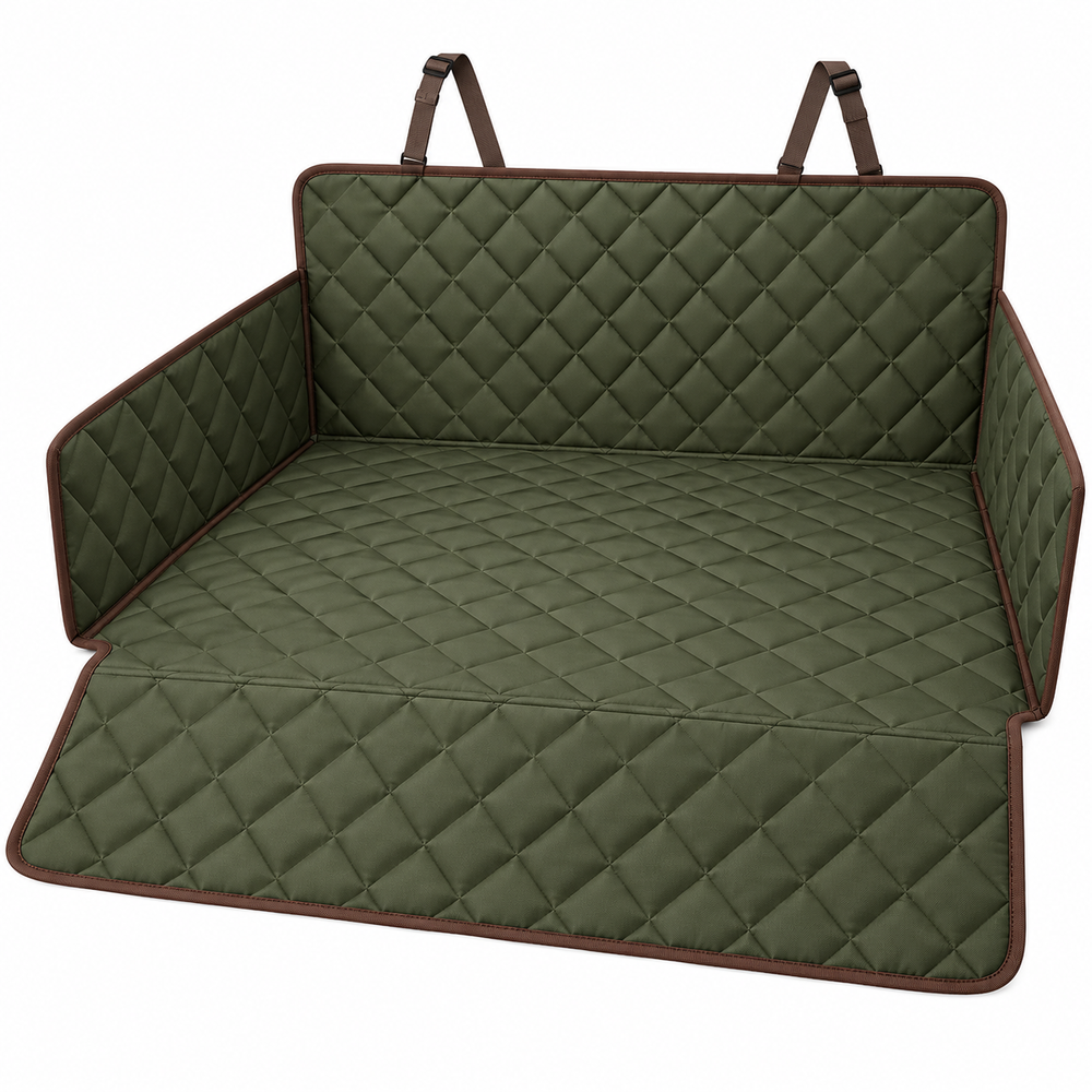 Olive Quilted Car Boot Liner