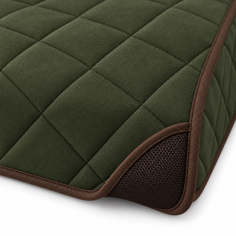 Olive Quilted Rear Seat Protector