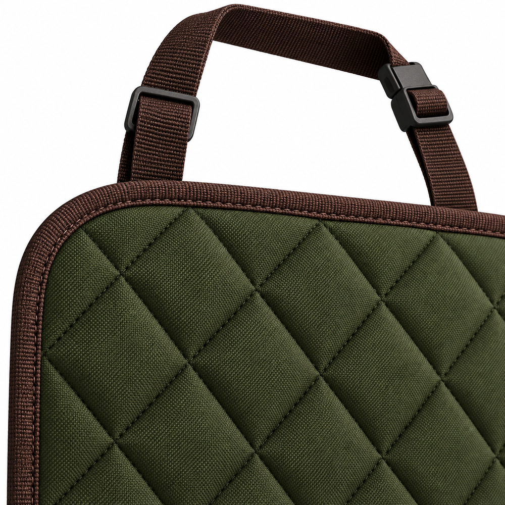 Olive Quilted Seat Back Protectors – Set of 2