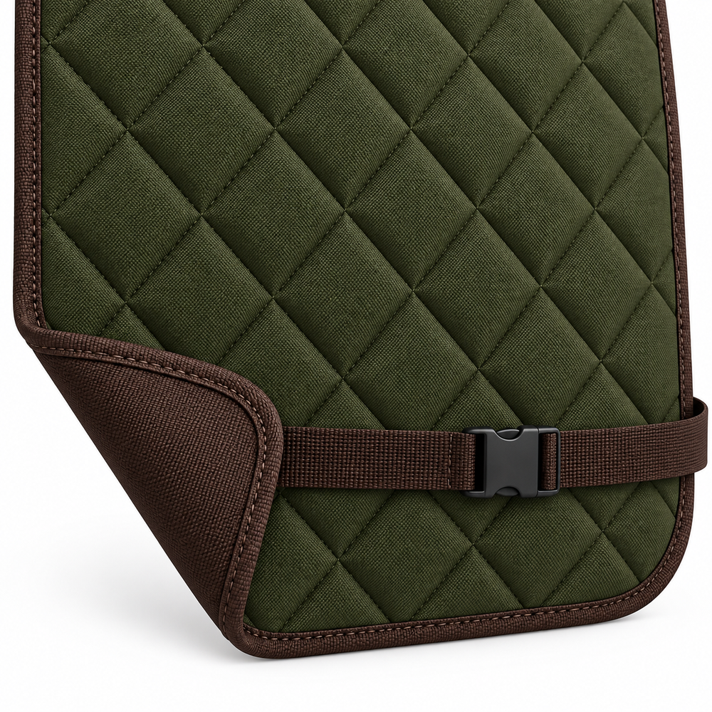 Olive Quilted Seat Back Protectors – Set of 2