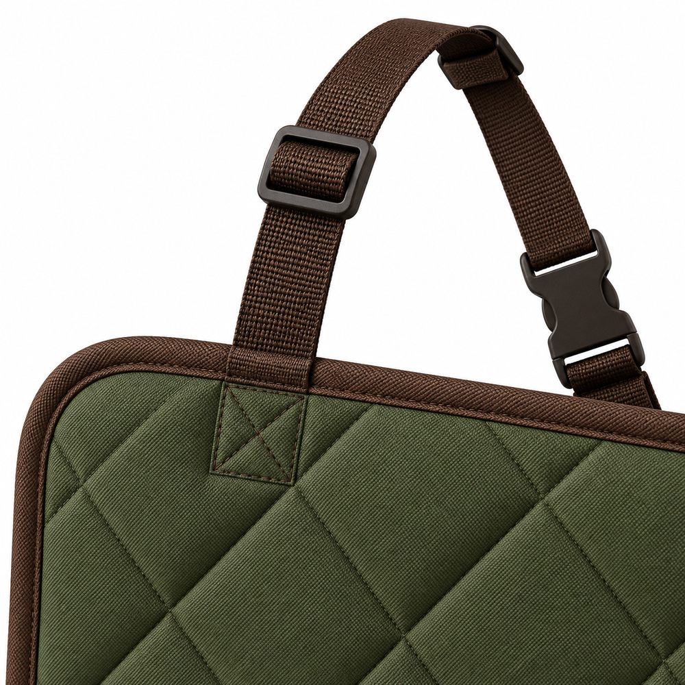 Olive Quilted Rear Seat Protector