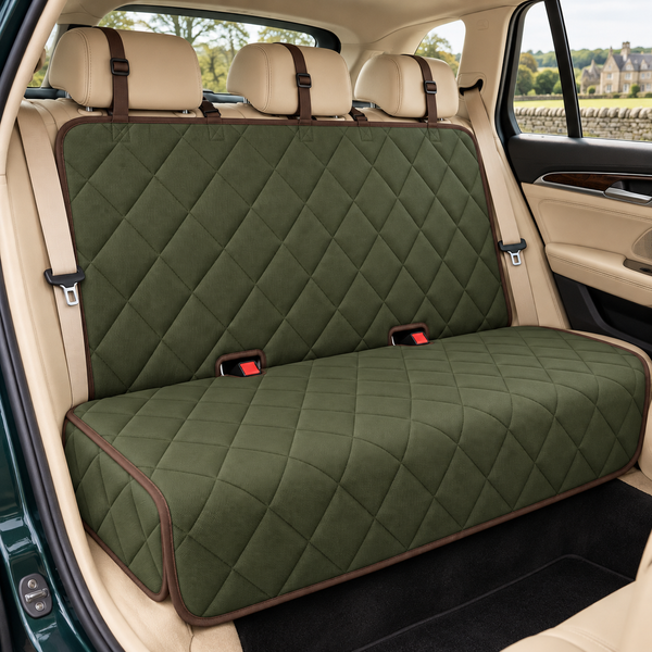 Olive Quilted Rear Seat Protector