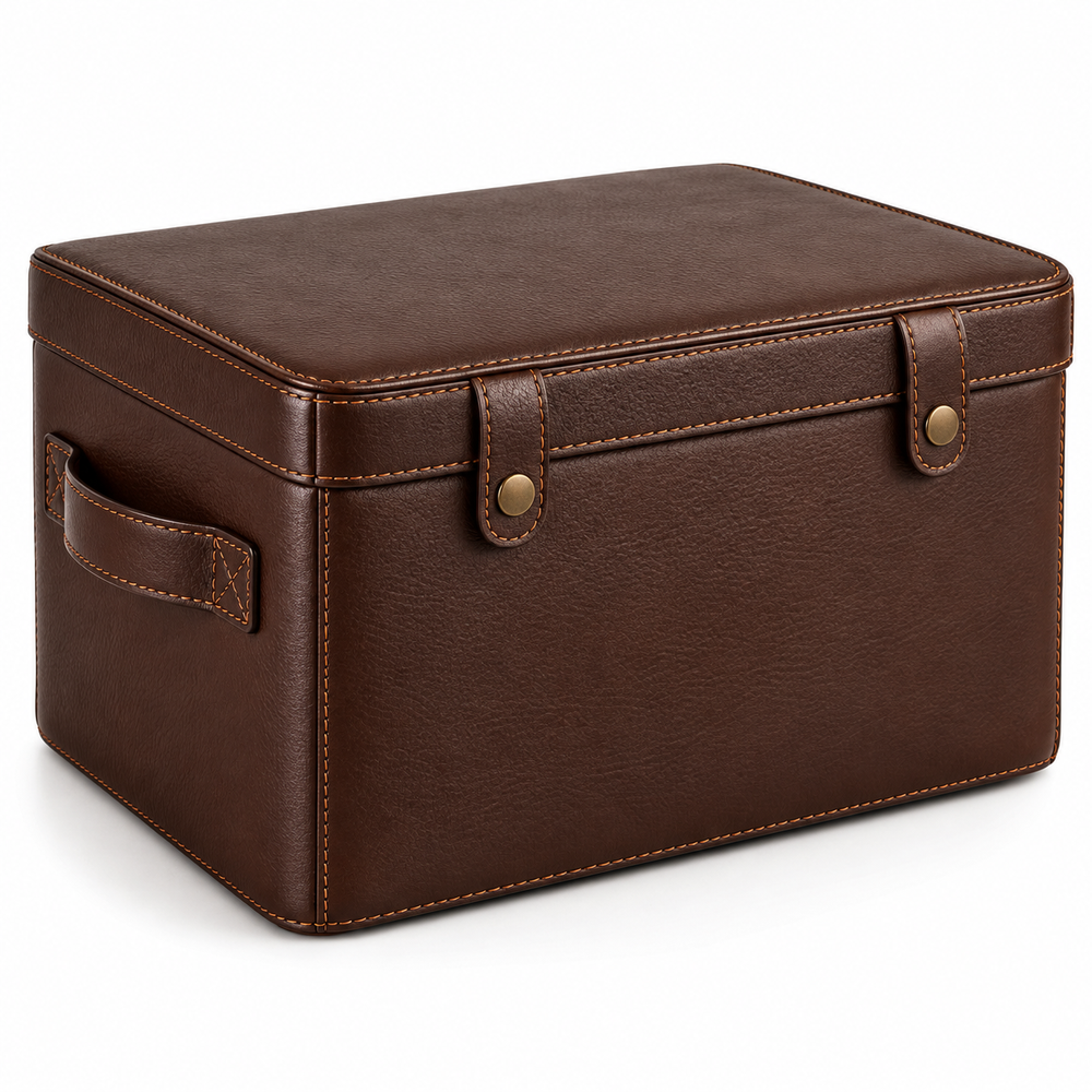 Chestnut Leather Rear Seat Storage Case